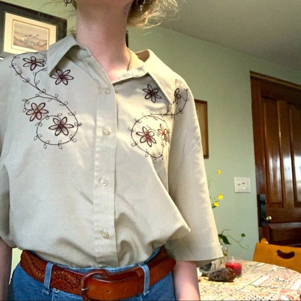 Vintage Cottagecore Button Down